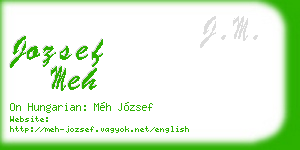 jozsef meh business card