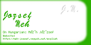 jozsef meh business card